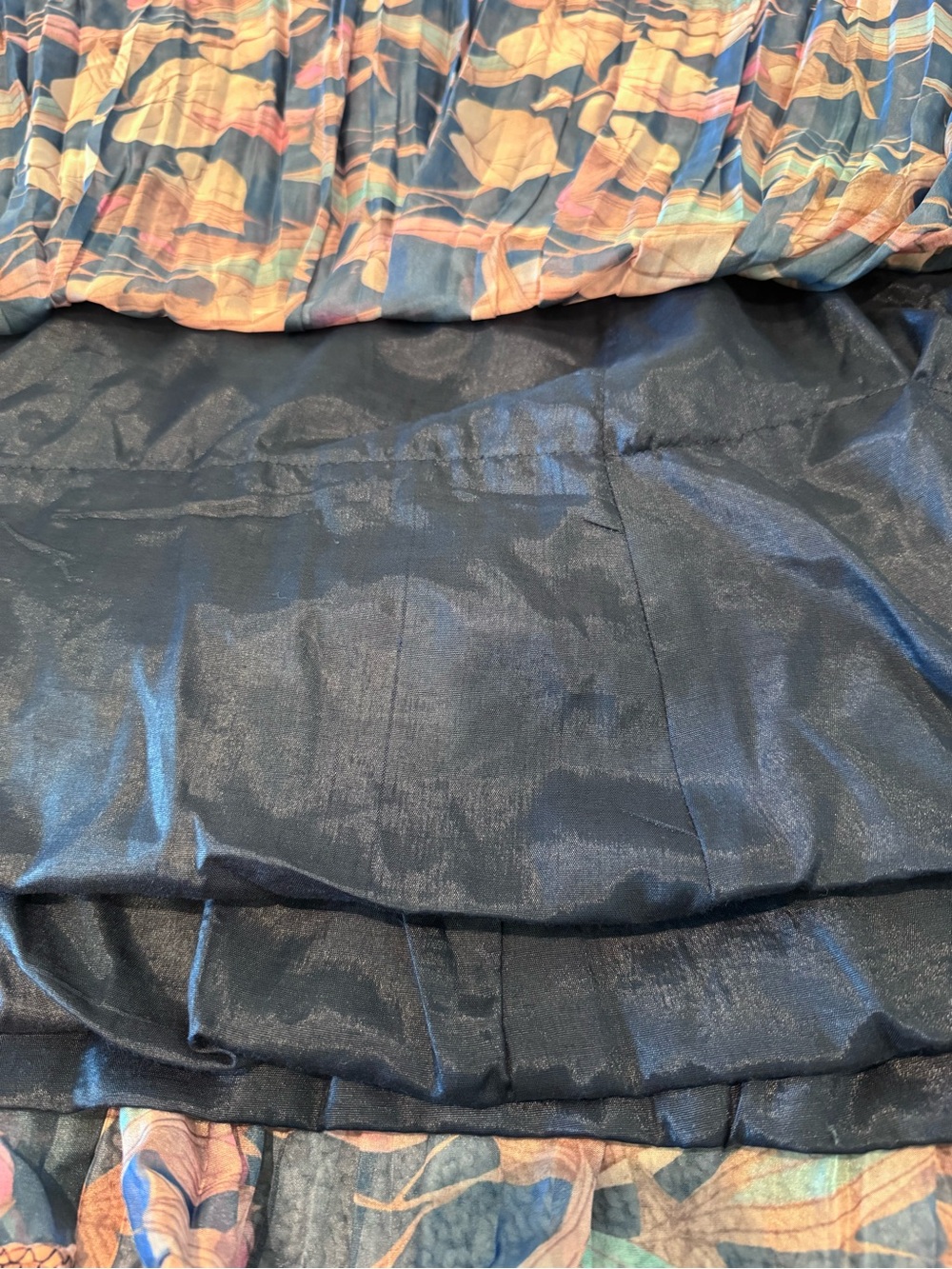Lightweight navy blue lehenga - Picture 7 of 15